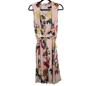 Tahari Arthur S. Levine Petite Floral Midi Dress 12P - Sleeveless, Fit &‎ Flare